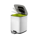 Miniatyrbild 2 av 3: EKO Vepa Bins Regent Pedal Bin 6L Vit