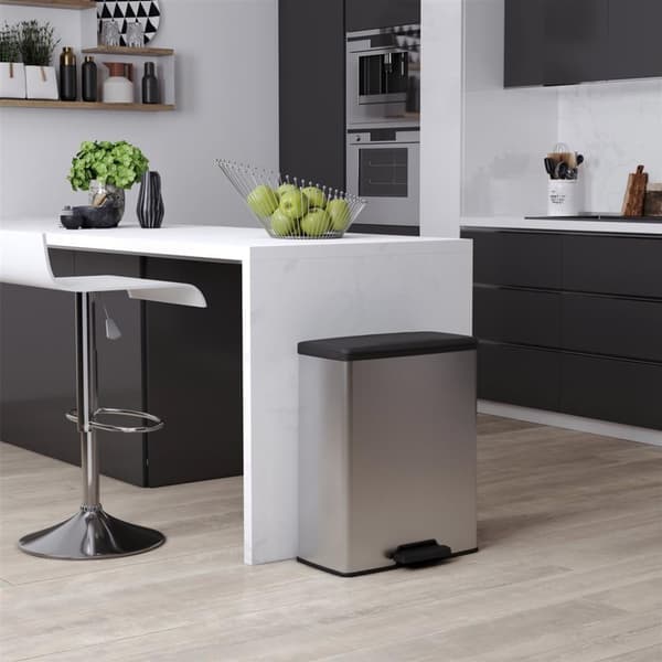 Curver Decobin Pedal Bin 65L Silver Metallic