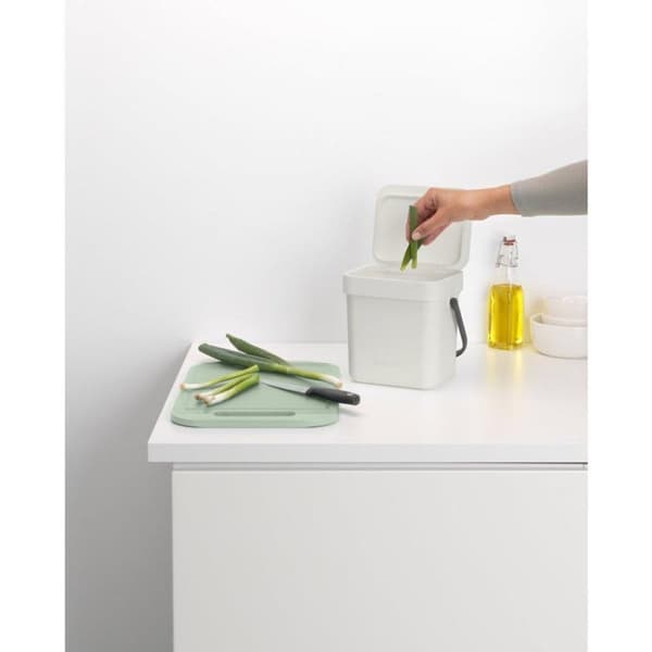 Brabantia Lajittele &amp; Go Afvalbakje 3L Lichtgrijs