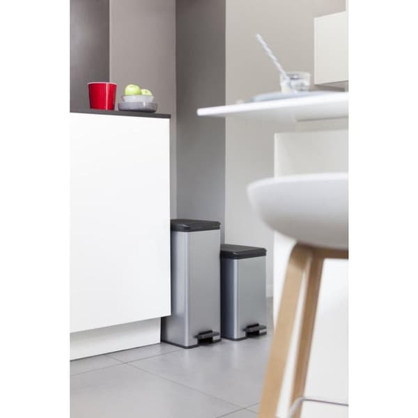 Curver Decobin Slim Pedal Chamber 25L Metallic/Zwart