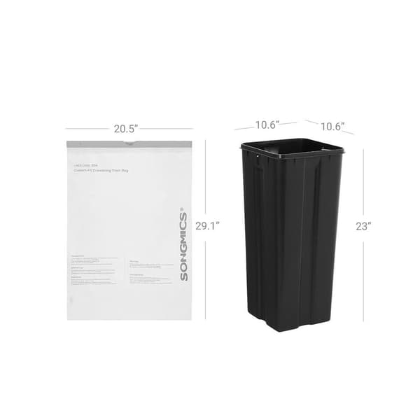 Rootz Bin Liners - Roll Of Garbage Bags - Bin Liners Med Dragsko - Sopsäck - Papperspåse - Dragsko Garbage Liners - Starka Dragsnören Binders - Vita -
