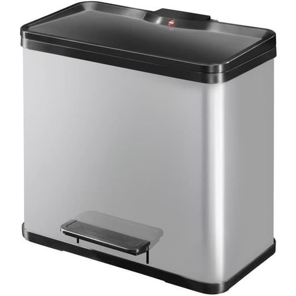 Hailo Pedal Bin Oko Duo Plus Storlek L 17+9 L Silver 0630-220