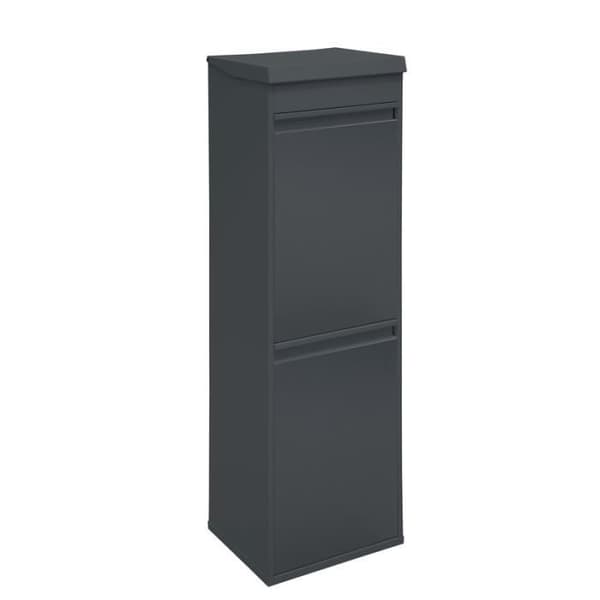 Arregui Top CR224-B Stålåtervinningskärl, selektiv sorteringsbehållare, 2 hinkar, multifunktionsbricka, 2x17L (34L) antracit