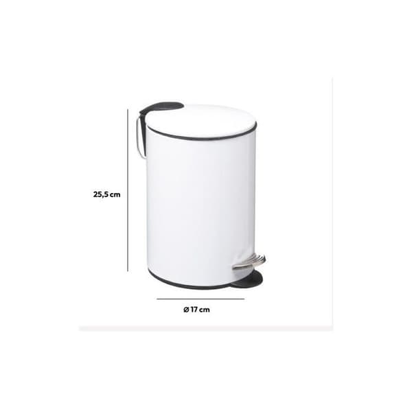 Atmosphéra 3 liters pedalbehållare i metall - Vit