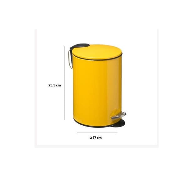 Atmosphéra 3 liters pedalbehållare i metall - Gul