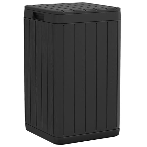 vidaXL Utendørs søppelbøtte antrasitt 38x38x65 cm PP