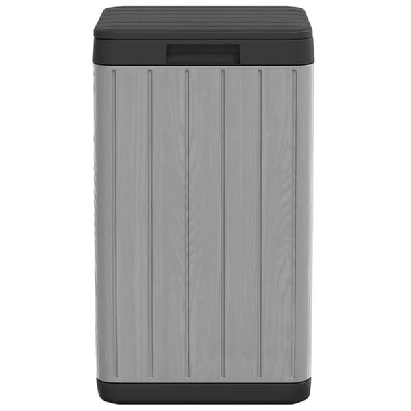 vidaXL Soptunna för utomhusbruk grå 38x38x65 cm PP