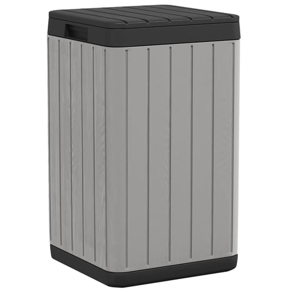 vidaXL Soptunna för utomhusbruk grå 38x38x65 cm PP