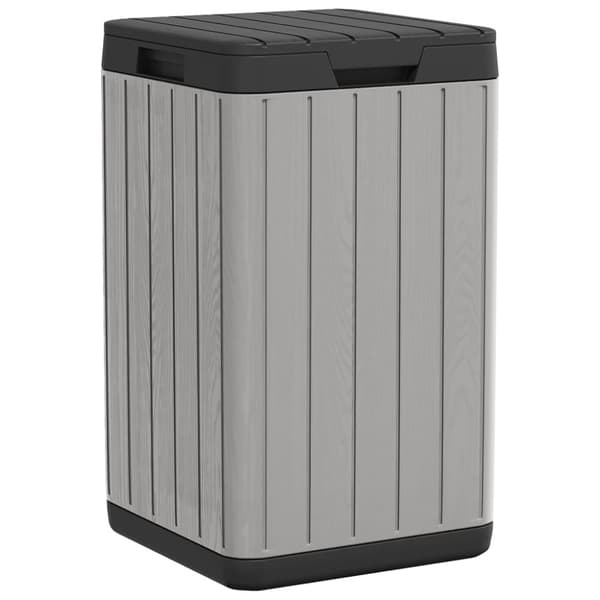 vidaXL Soptunna för utomhusbruk grå 38x38x65 cm PP