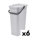 Miniatyrbild 1 av 2: Avfallsbehållare Återvinning Tontarelli Moda 24 L Vit (6 antal)