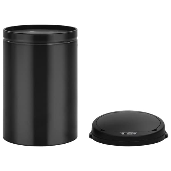 Soptunna med automatisk sensor 30 L kolstål svart