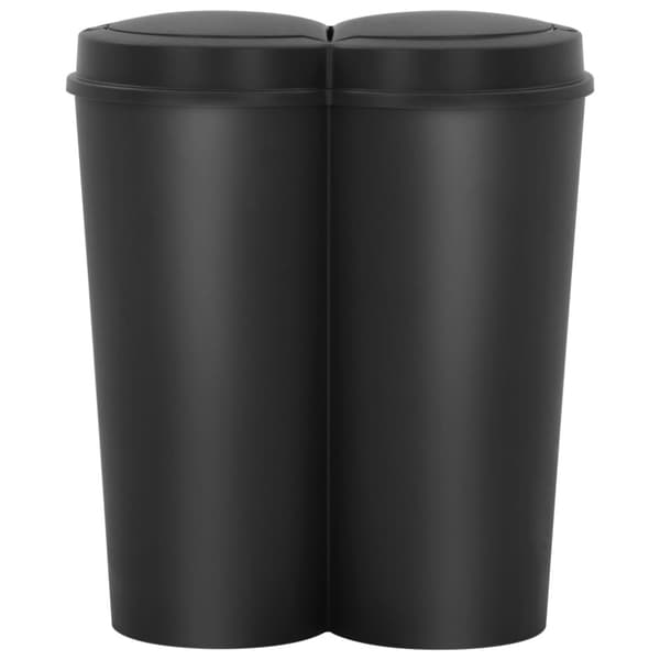 dobbelt affaldsspand 50 l sort