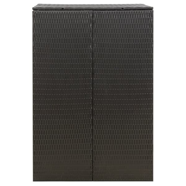 Skjul för soptunna svart 70x80x117 cm konstrotting