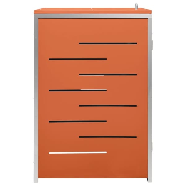 enkelt skraldespandsskjuler 69x77,5x112,5 cm rustfrit stål