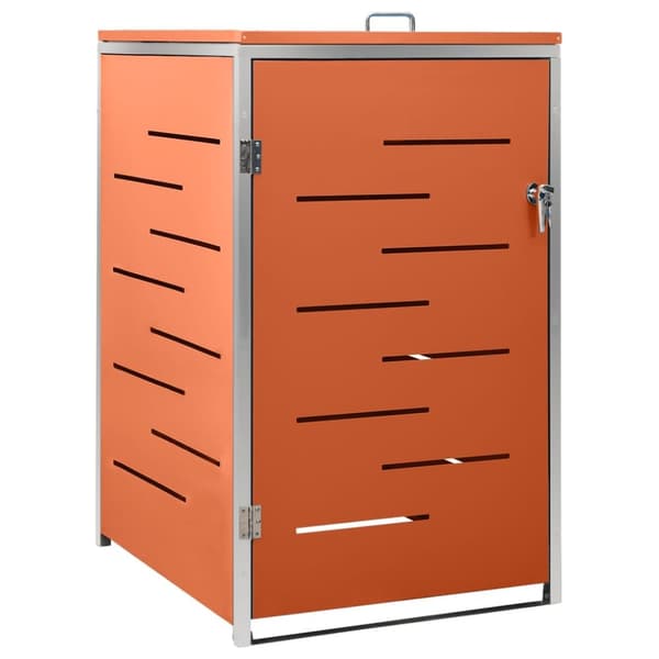 enkelt skraldespandsskjuler 69x77,5x112,5 cm rustfrit stål