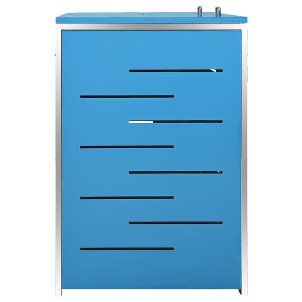 dobbelt skraldespandsskjuler 138x77,5x112,5 cm rustfrit stål