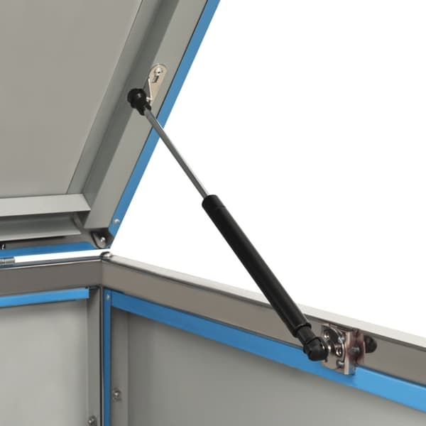 dobbelt skraldespandsskjuler 138x77,5x112,5 cm rustfrit stål