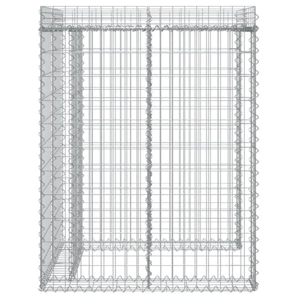 gabionvæg til skraldespand 110x91x120 cm galvaniseret jern