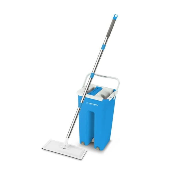 Mop with Bucket Esperanza EHS004 Blå Vit Mikrofiber