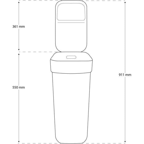Curver bin, för återvinning, 30 liter, vit, Ready To Collect