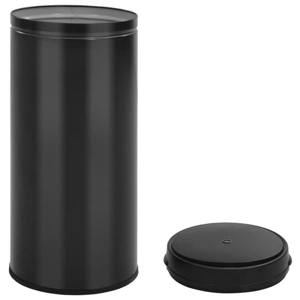 affaldsspand med sensor 80 l kulstofstål sort