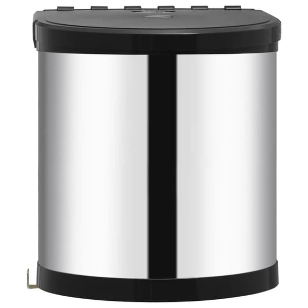 vidaXL Inbyggd sophink rostfritt stål 12 L -  Soptunnor & papperskorgar