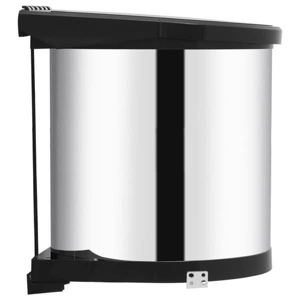 vidaXL Inbyggd sophink rostfritt stål 12 L -  Soptunnor & papperskorgar