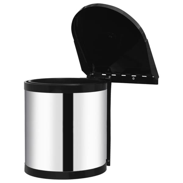 vidaXL Inbyggd sophink rostfritt stål 12 L -  Soptunnor & papperskorgar