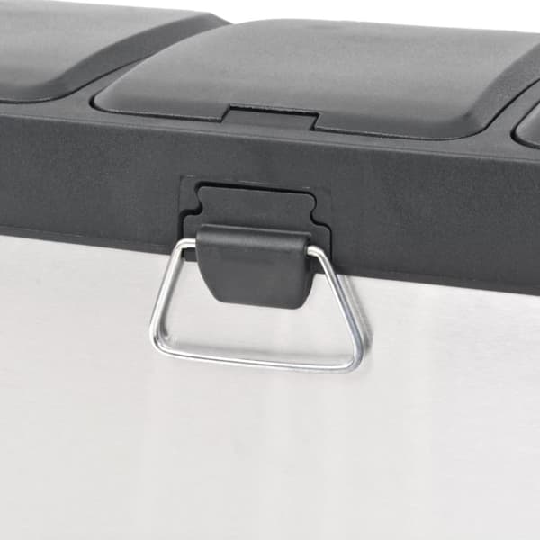 vidaXL affaldsspand til genbrug med pedal rustfrit stål 24 l - Affaldsspande & papirkurve