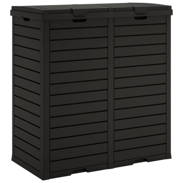 vidaXL Soptunna svart 78x41x86 cm polypropen -  Soptunnor & papperskorgar