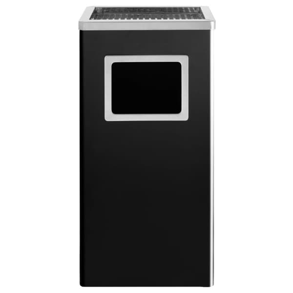 vidaXL Askfat/soptunna 45 L stål svart -  Soptunnor & papperskorgar