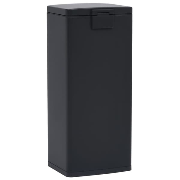 vidaXL pedalspand fingeraftryksafvisende 30 l rustfrit stål sort -  Affaldsspande & papirkurve