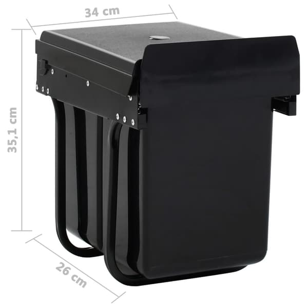 The Living Store Utdragbar sophink mjuk stängning 20 L - Soptunnor & papperskorgar