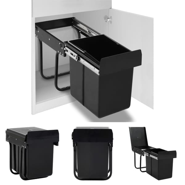 The Living Store Utdragbar sophink mjuk stängning 20 L -  Soptunnor & papperskorgar