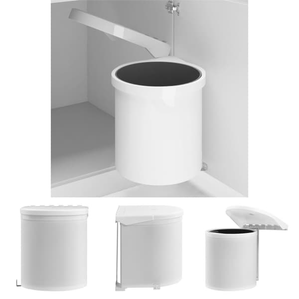 The Living Store Inbyggd sophink plast 8 L -  Soptunnor & papperskorgar