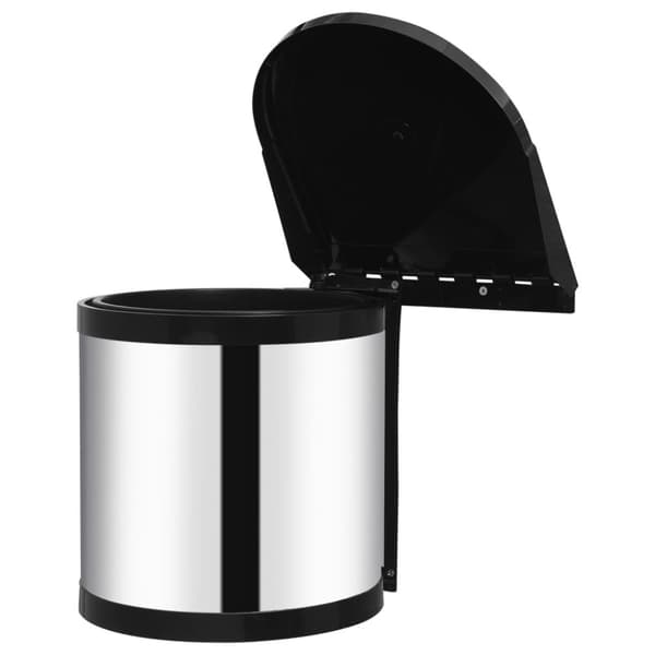 The Living Store Inbyggd sophink rostfritt stål 8 L - Soptunnor & papperskorgar