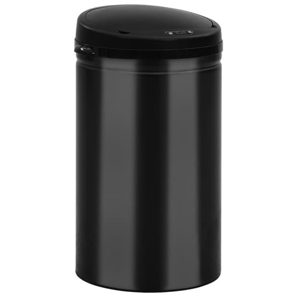The Living Store Soptunna med automatisk sensor 40 L kolstål svart -  Soptunnor & papperskorgar