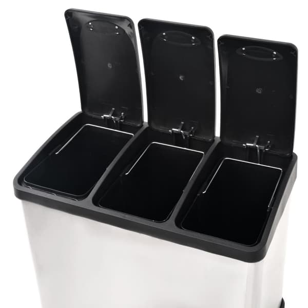 The Living Store Pedalhink rostfritt stål 24 L -  Soptunnor & papperskorgar