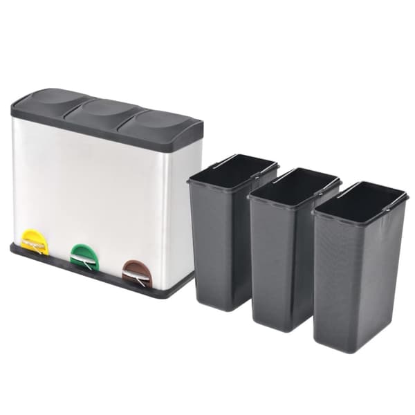 The Living Store Pedalhink rostfritt stål 54 L - Soptunnor & papperskorgar
