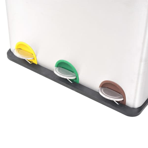 The Living Store Pedalhink rostfritt stål 54 L - Soptunnor & papperskorgar