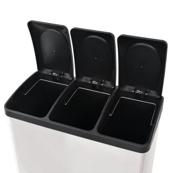The Living Store Pedalhink rostfritt stål 54 L - Soptunnor & papperskorgar