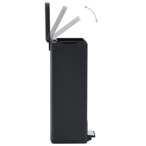 The Living Store Soptunna med pedal anti-fingeravtryck 30 L svart rostfritt stål -  Soptunnor & papperskorgar