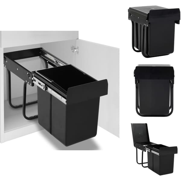 Soptunnor & papperskorgar - Living Utdragbar sophink mjuk stängning 20 L