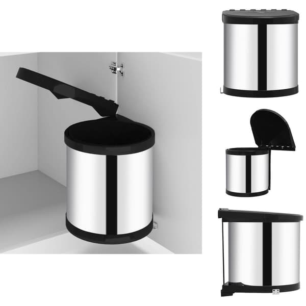 Soptunnor & papperskorgar - Living Inbyggd sophink rostfritt stål 8 L