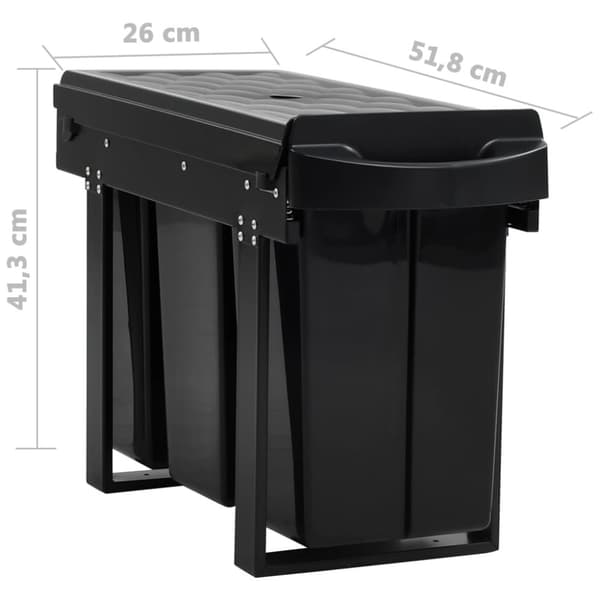 Jäteastiat & roskakorit - Living Keittiökaapin ulosvedettävä roskakori Soft-Close 36 l