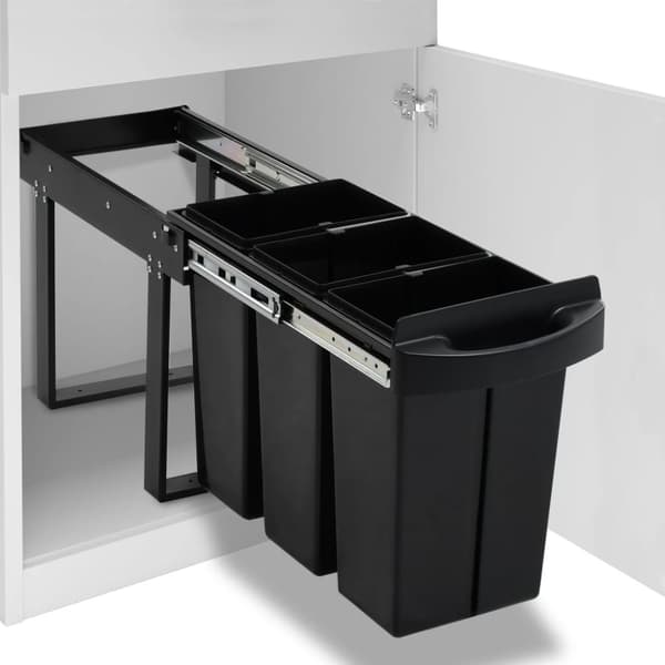 Jäteastiat & roskakorit - Living Keittiökaapin ulosvedettävä roskakori Soft-Close 36 l