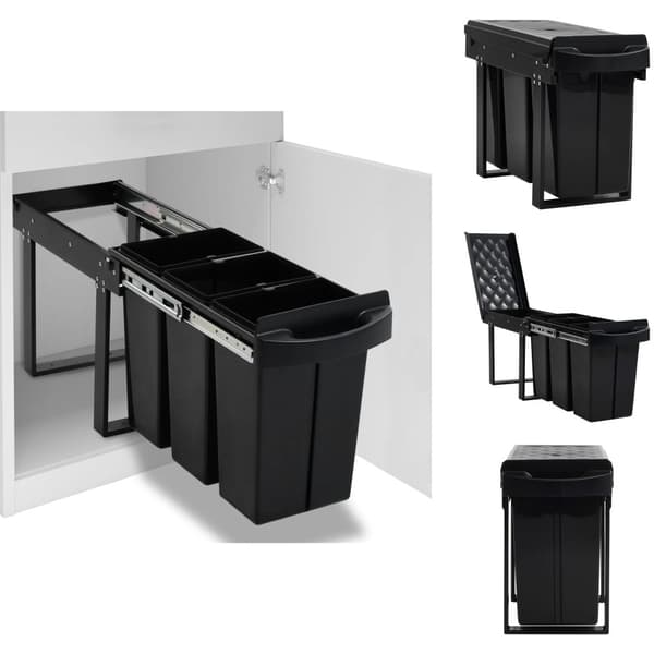 Jäteastiat & roskakorit - Living Keittiökaapin ulosvedettävä roskakori Soft-Close 36 l