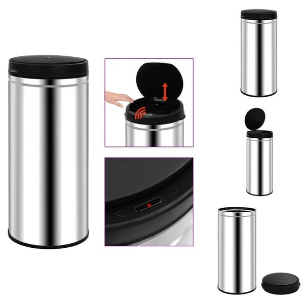 Soptunnor & papperskorgar - Living Soptunna med automatisk sensor 80 L rostfritt stål