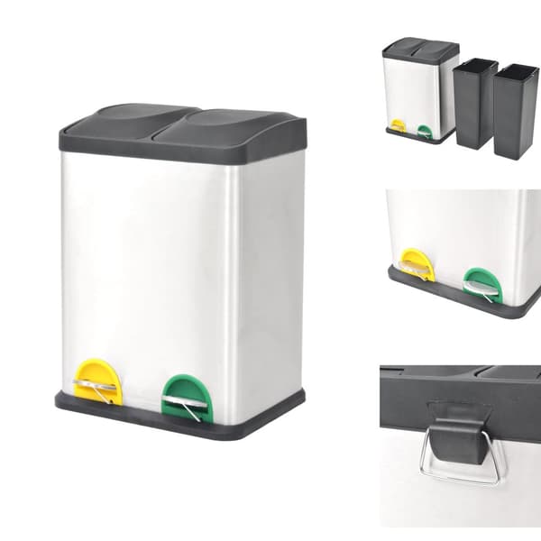 Soptunnor & papperskorgar - Living Pedalhink rostfritt stål 36 L