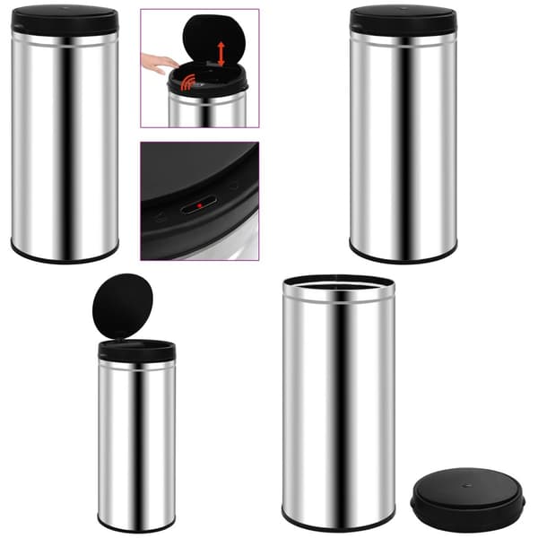 Soptunna med automatisk sensor 80 L rostfritt stål - Soptunna - Soptunnor - Home & Living